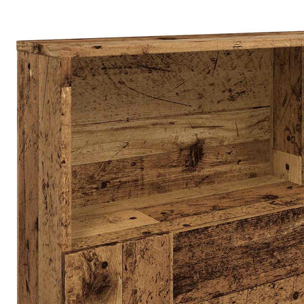 sengegavl m. opbevaring 160x19x103,5 cm konstrueret træ antikt