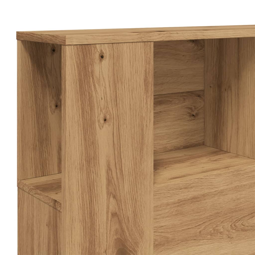 sengegavlskab håndlavet eg 140x18,5x102,5 cm konstrueret træ