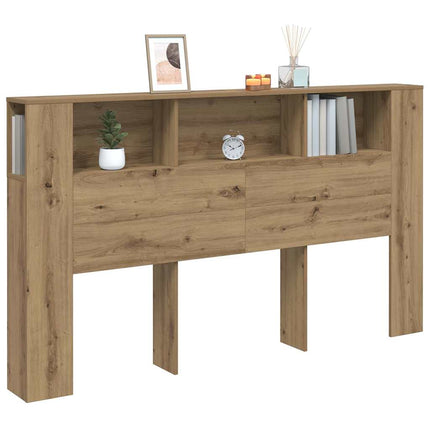 sengegavl m.opbevaring 180x18,5x102,5cm konstrueret træ kunsteg