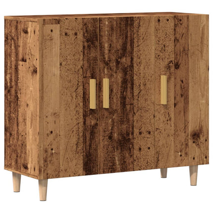 skab 90x34x80 cm konstrueret træ gammelt træ-look