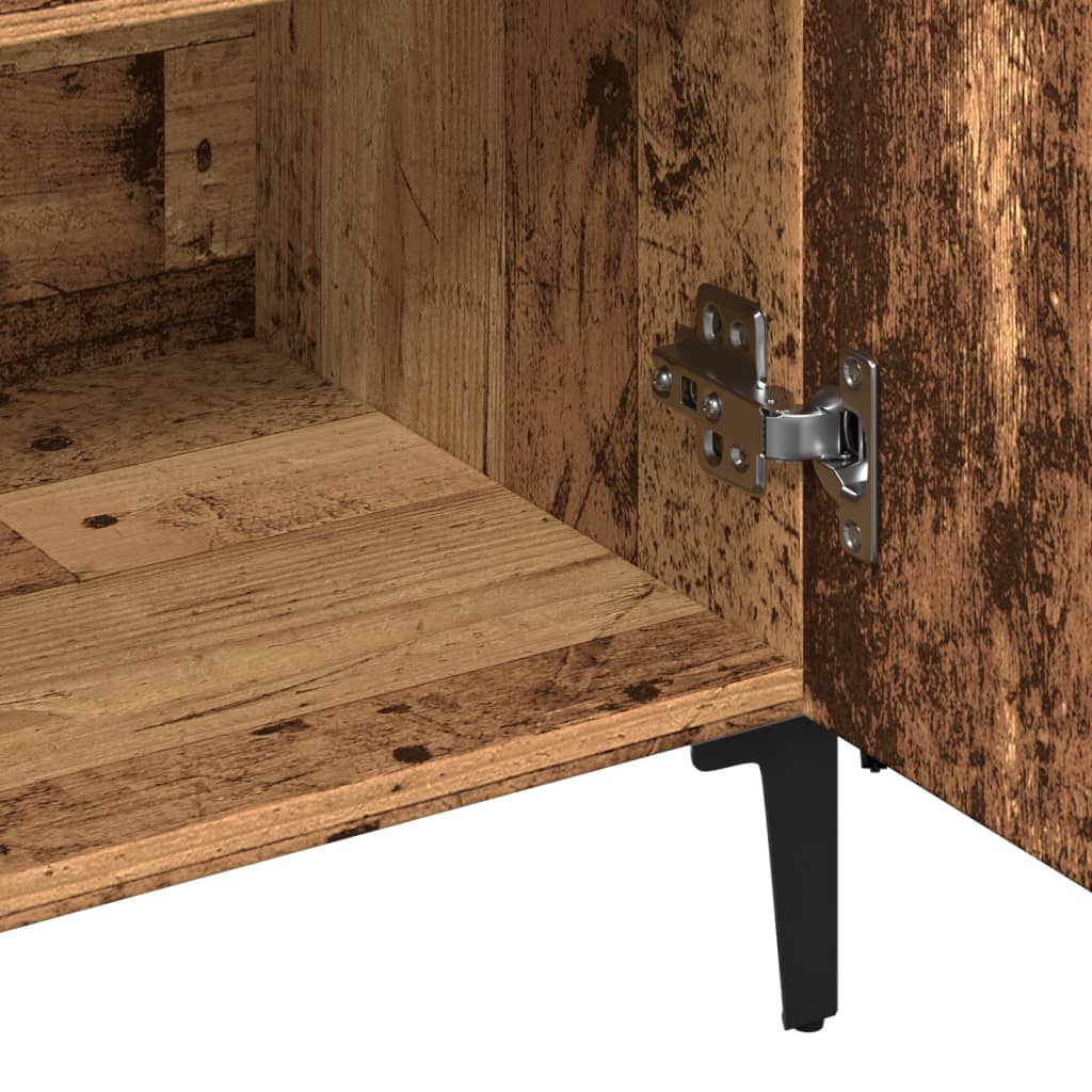 skænk 100x36x60 cm konstrueret træ gammelt træ-look