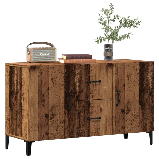 skænk 100x36x60 cm konstrueret træ gammelt træ-look