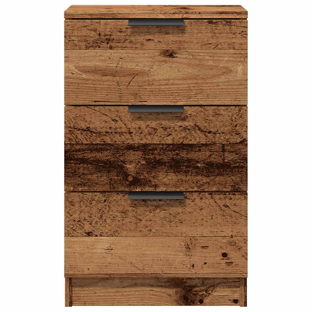 sengeborde 2 stk. 40x36x65 cm konstrueret træ gammelt trælook