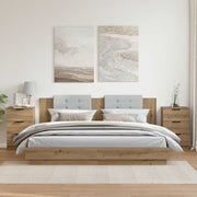 sengeborde 2 stk. 40x36x65 cm konstrueret træ kunsteg
