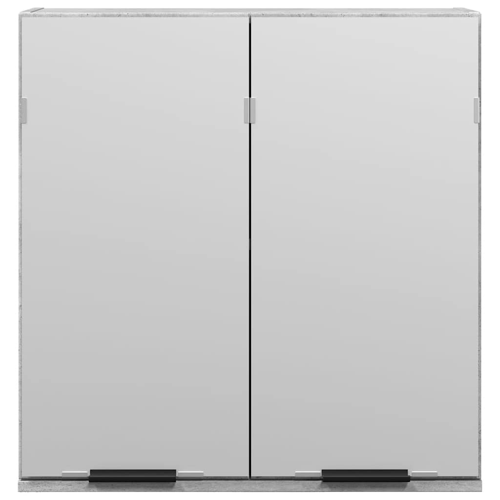 badeværelsesskab med spejl 64x20x66,5 cm konstrueret træ