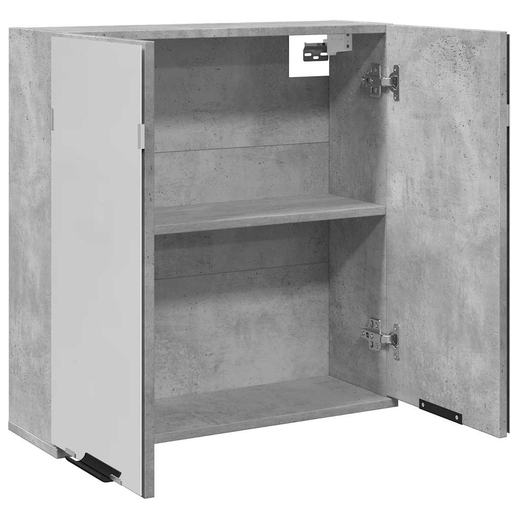 badeværelsesskab med spejl 64x20x66,5 cm konstrueret træ