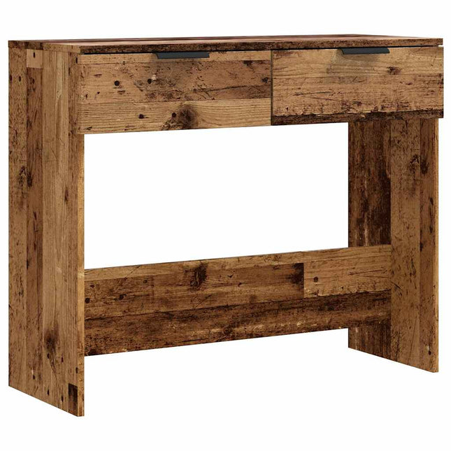 konsolbord 90x36x75 cm konstrueret træ gammelt trælook