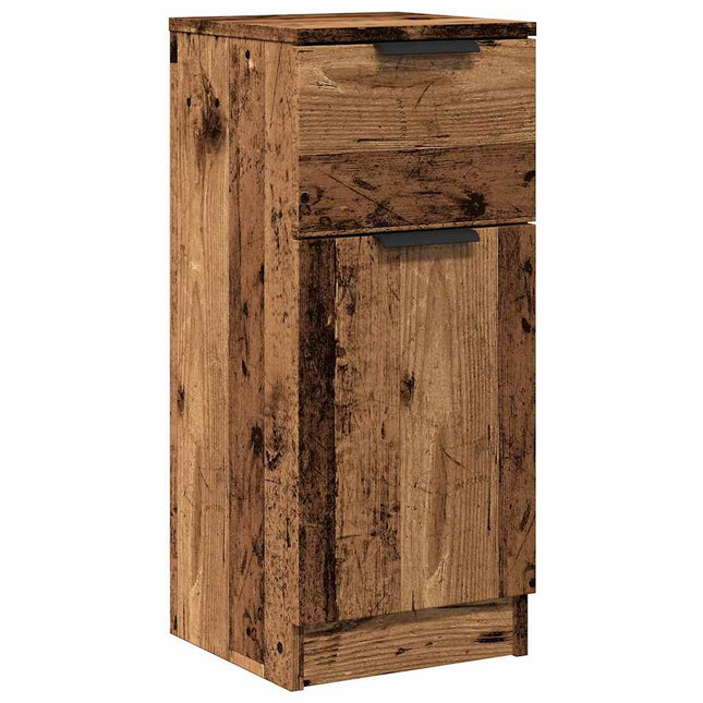 skænk 30x30x70 cm konstrueret træ antikt træ