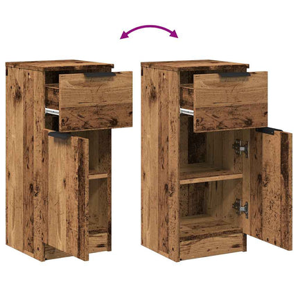 skænk 30x30x70 cm konstrueret træ antikt træ