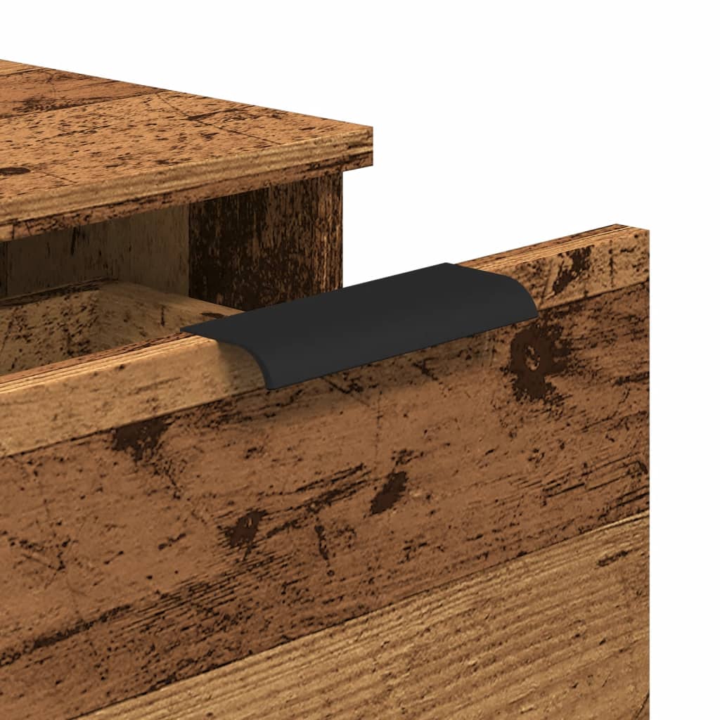 skænke 2 stk. 30x30x70 cm konstrueret træ antikt træ