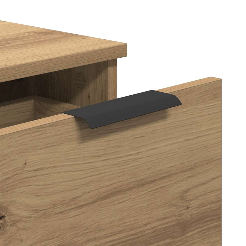 skænk 30x30x70 cm konstrueret træ kunsteg