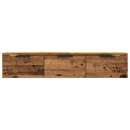 vægskab 102x30x20 cm konstrueret træ gammelt træ-look