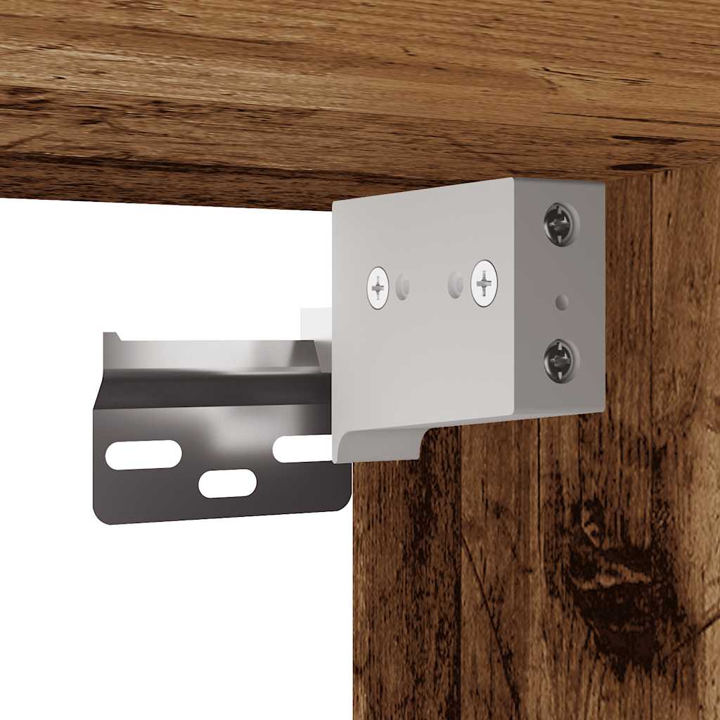 vægskab 102x30x20 cm konstrueret træ gammelt træ-look