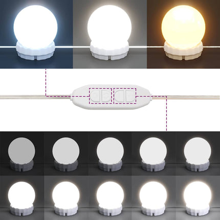 spejlskab med LED-lys 76x15x55 cm konstrueret træ kunsteg