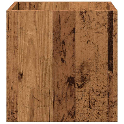 plantekasse 40x40x40 cm konstrueret træ gammelt træ-look