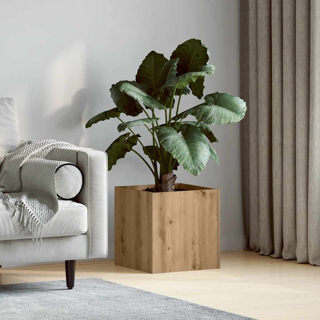 plantekasse 40x40x40 cm konstrueret træ kunsteg