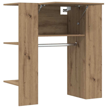 entrémøbel 97,5x37x99 cm konstrueret træ artisan egetræsfarve