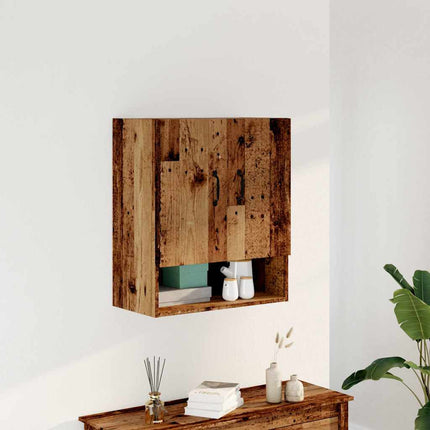 vægskab 60x31x70 cm konstrueret træ gammelt træ