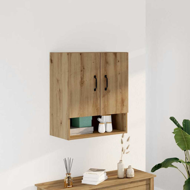 vægskab 60x31x70 cm konstrueret træ artisan egetræsfarve