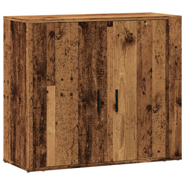 skænk 80x33x70 cm konstrueret træ gammelt træ-look
