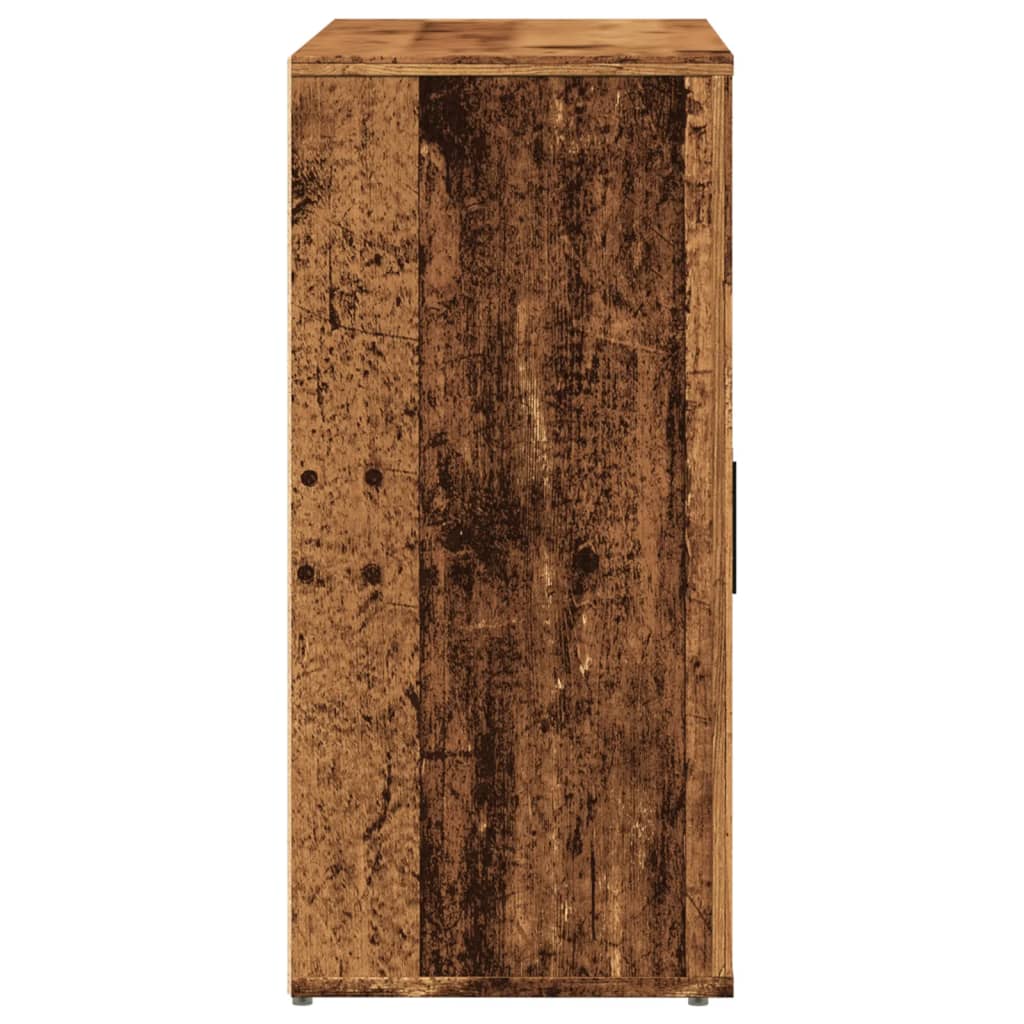 skænk 80x33x70 cm konstrueret træ gammelt træ-look