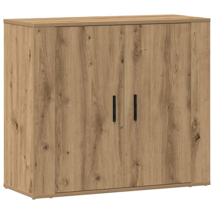 skænk 80x33x70 cm konstrueret træ egetræsfarve