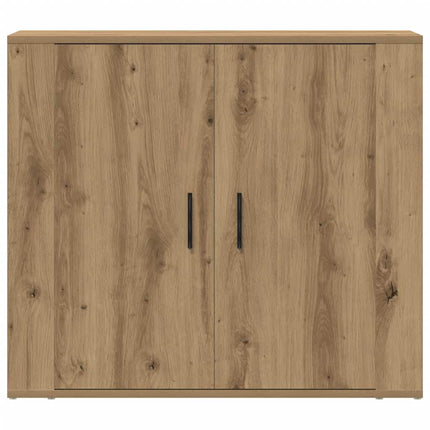 skænk 80x33x70 cm konstrueret træ egetræsfarve