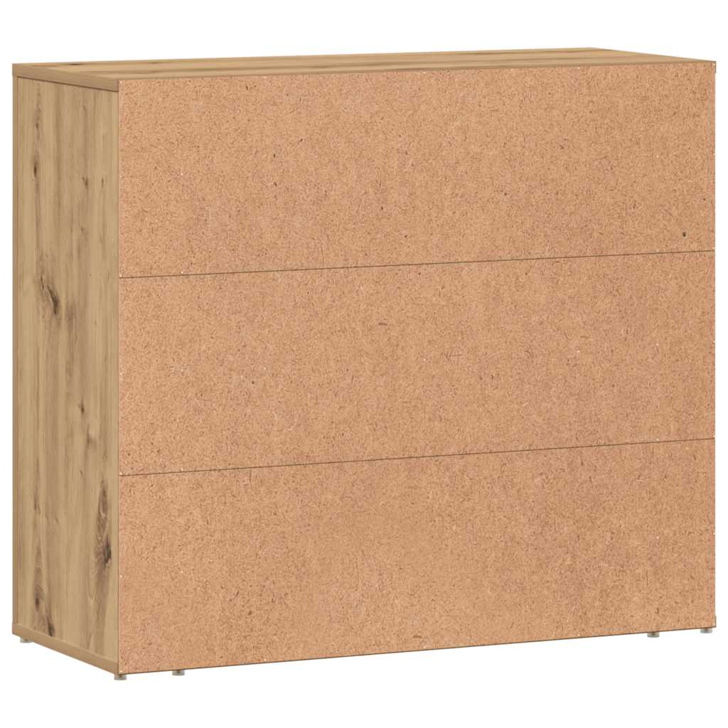 skænk 80x33x70 cm konstrueret træ egetræsfarve