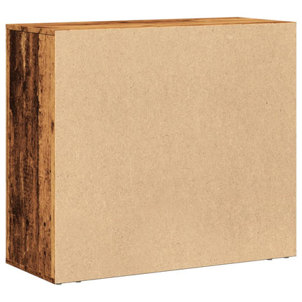 skænk 80x33x70 cm konstrueret træ gammelt træ-look