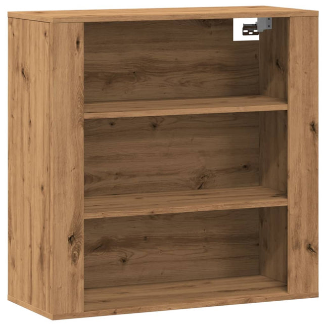 vægskab 80x33x80 cm konstrueret træ egetræsfarve