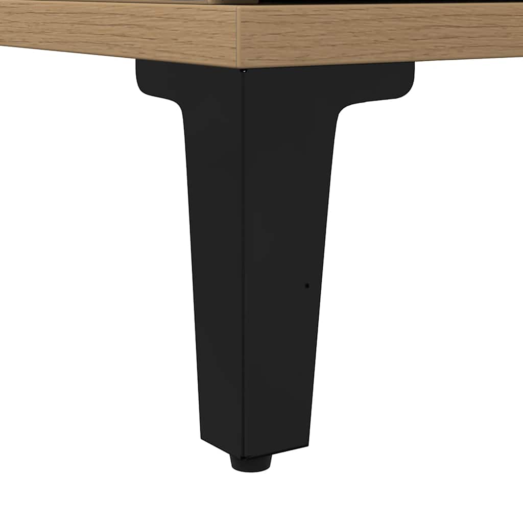 badeværelsesskab 30x30x100 cm konstrueret træ kunsteg