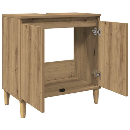 underskab til håndvask 58x33x60 cm konstrueret træ kunsteg