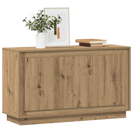 skænk håndlavet eg 102x35x55 cm konstrueret træ