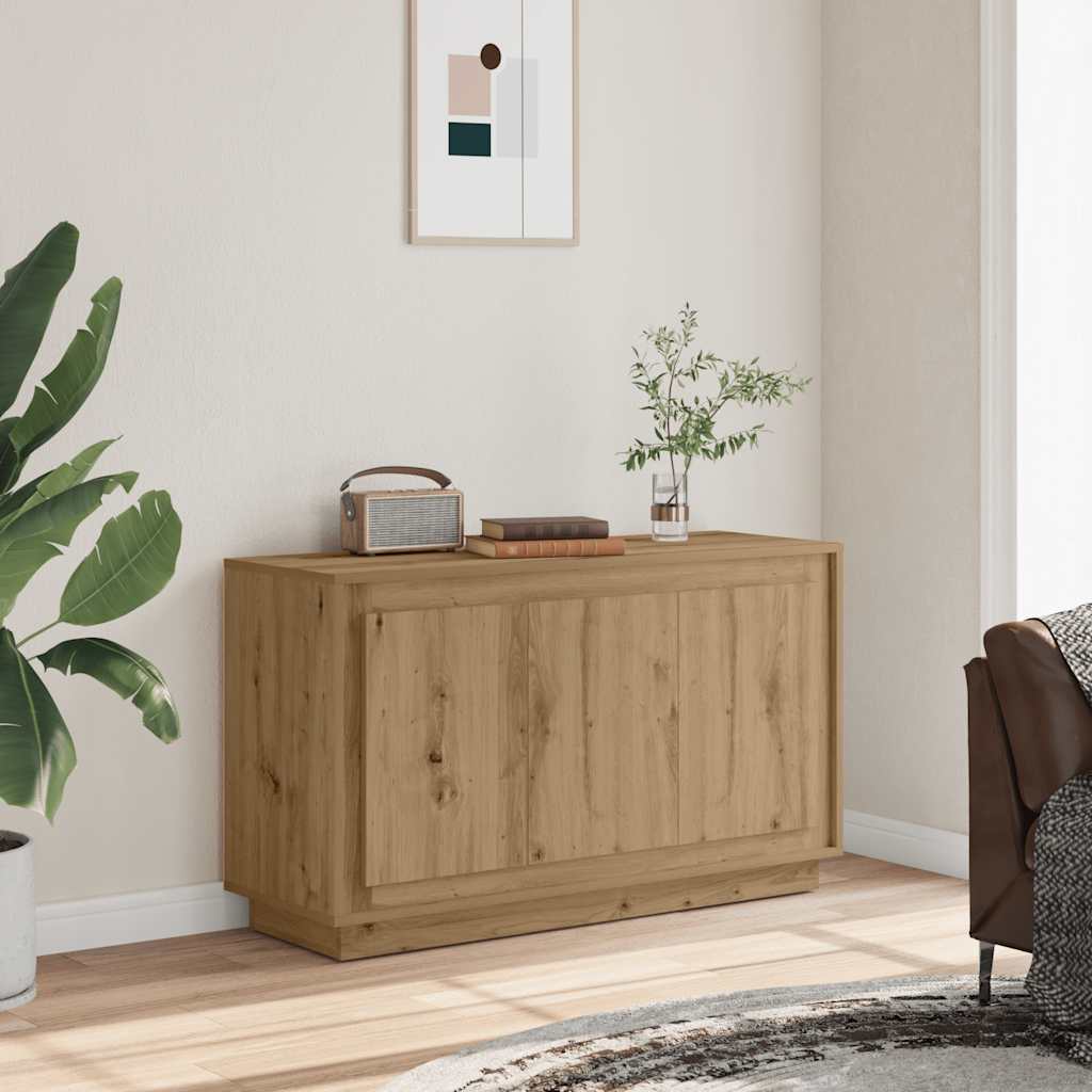 skænk håndlavet eg 102x35x55 cm konstrueret træ