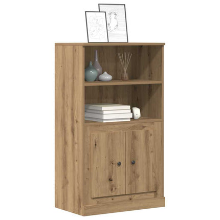 skænk 60x35,5x103,5 cm konstrueret træ egetræsfarve