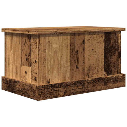 opbevaringskasse 30x50x28 cm konstrueret træ antikt træ