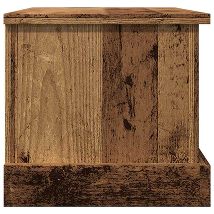 opbevaringskasse 30x50x28 cm konstrueret træ antikt træ