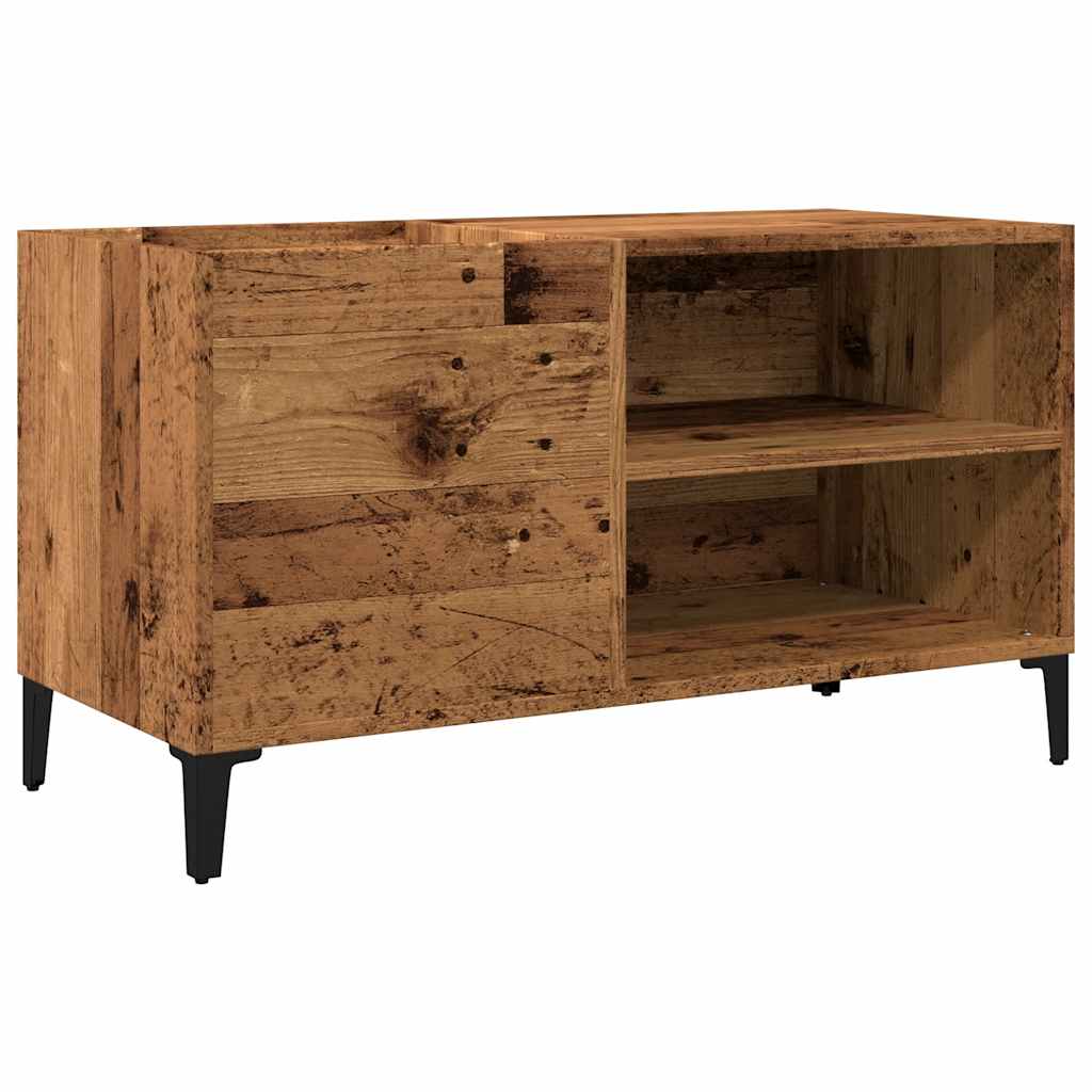 vinylskab 84,5x38x48 cm konstrueret træ antikt trælook
