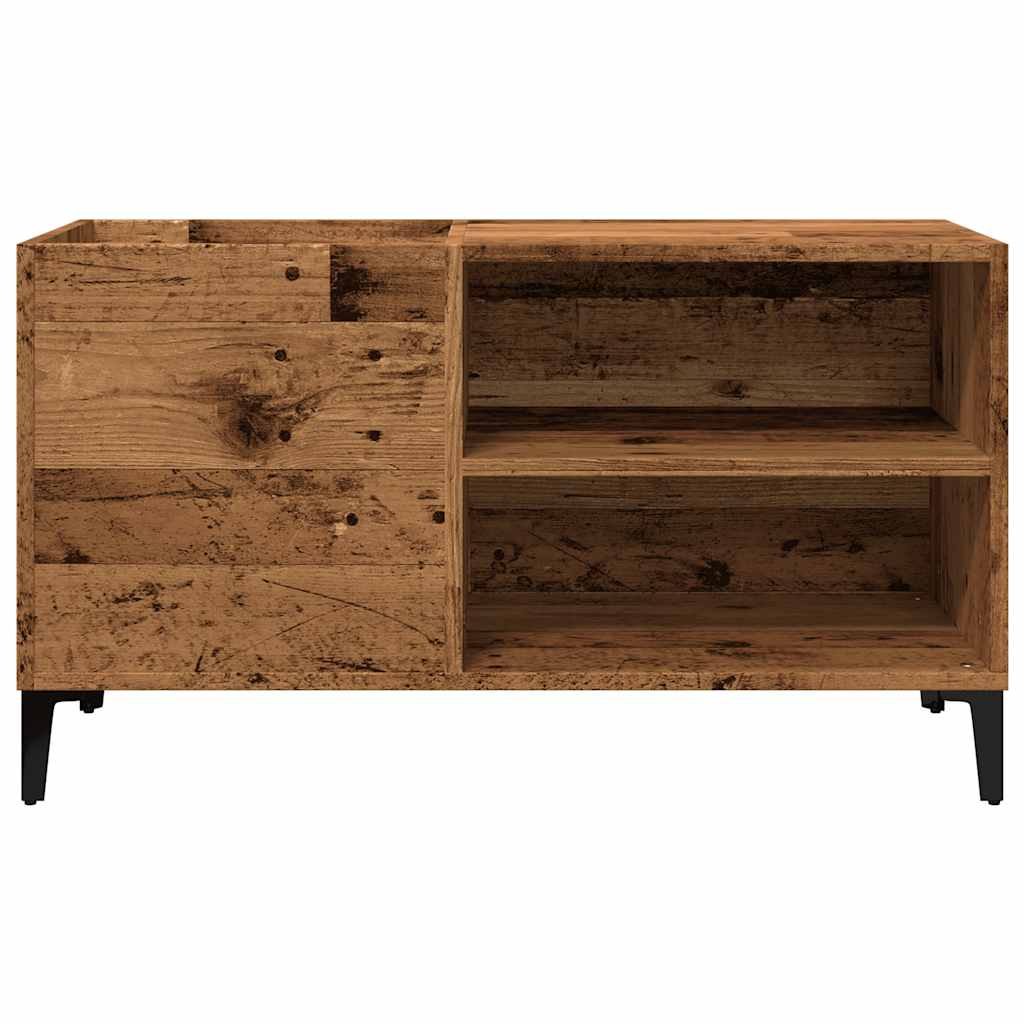 vinylskab 84,5x38x48 cm konstrueret træ antikt trælook