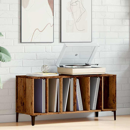 vinylskab 100x38x48 cm konstrueret træ antikt trælook