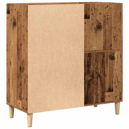 vinylskab 84,5x38x89 cm konstrueret træ antikt trælook