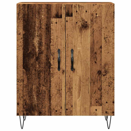 skænk 69,5x34x90 cm konstrueret træ antikt trælook