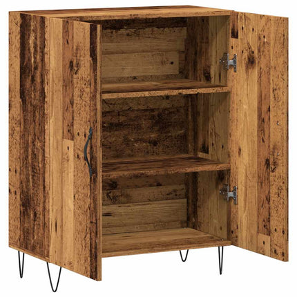 skænk 69,5x34x90 cm konstrueret træ antikt trælook