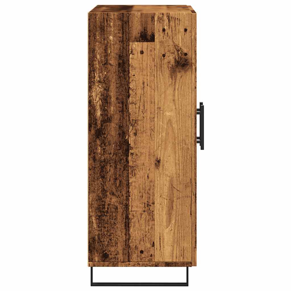 skænk 69,5x34x90 cm konstrueret træ antikt trælook