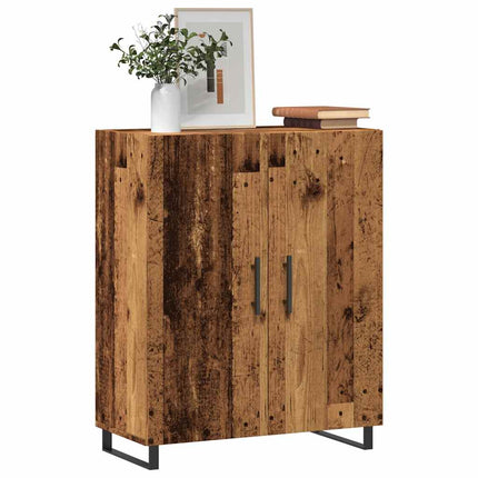 skænk 69,5x34x90 cm konstrueret træ antikt trælook