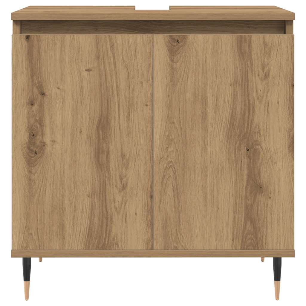 badeværelsesskab 58x33x60 cm konstrueret træ kunsteg