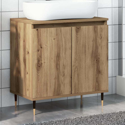 badeværelsesskab 58x33x60 cm konstrueret træ kunsteg