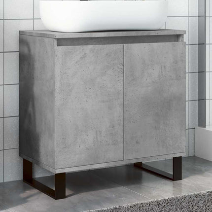 badeværelsesskab 58x33x60 cm konstrueret træ betongrå