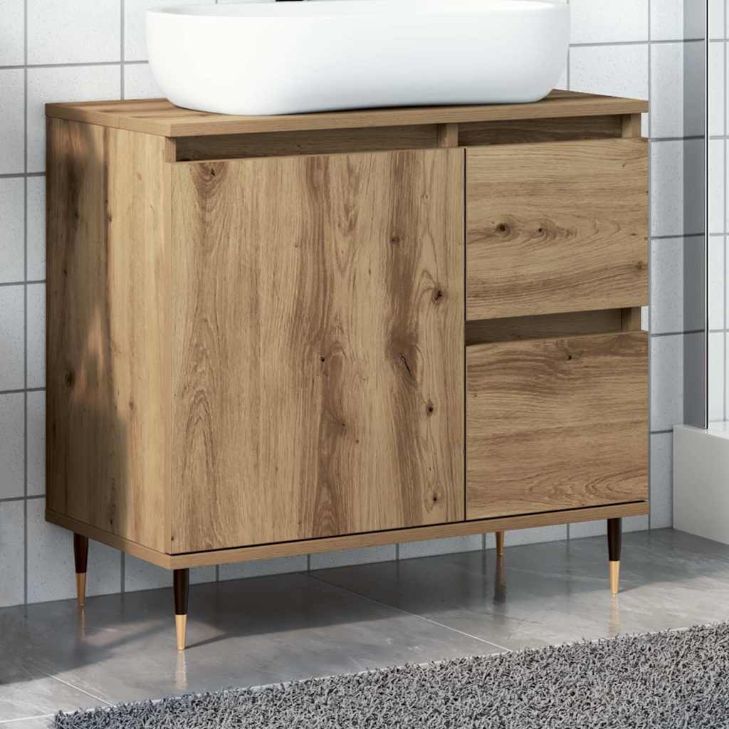Badeværelsesskab 65x33x60 Cm Konstrueret Træ - Artisan Eg