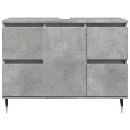 badeværelsesskab 80x33x60 cm konstrueret træ betongrå